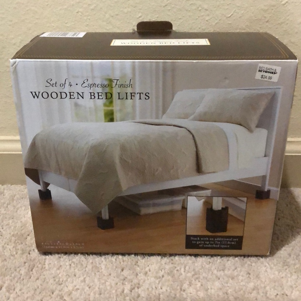 Wooden Bed Lifts Expresso Finish